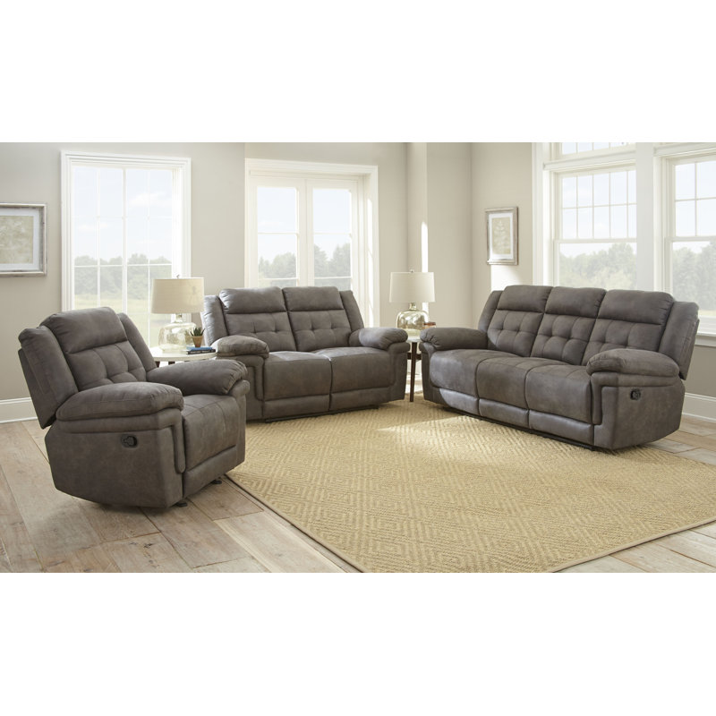 Lark Manor Elida 88'' Upholstered Reclining Sofa & Reviews Wayfair